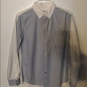 COPY - Cotton Stripe/Solid long sleeve Club Monaco shirt